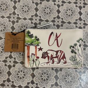 Starbucks White Pouch with Nature and Animal Art